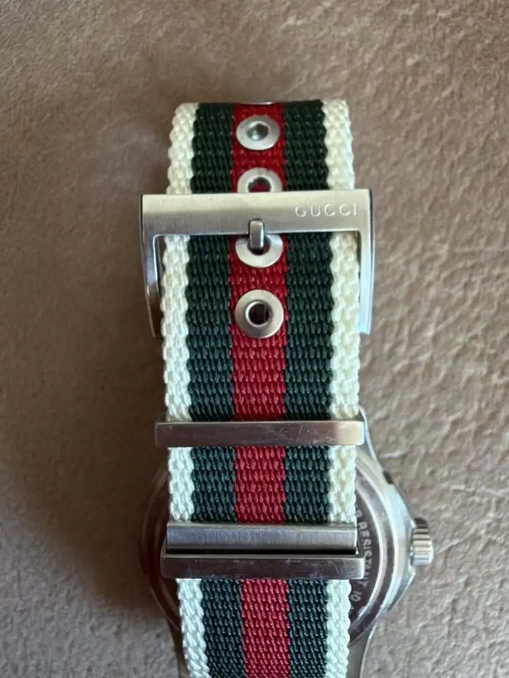 Gucci Sport 126.2 G-Timeless Watch with Web Stripe Nylon Strap